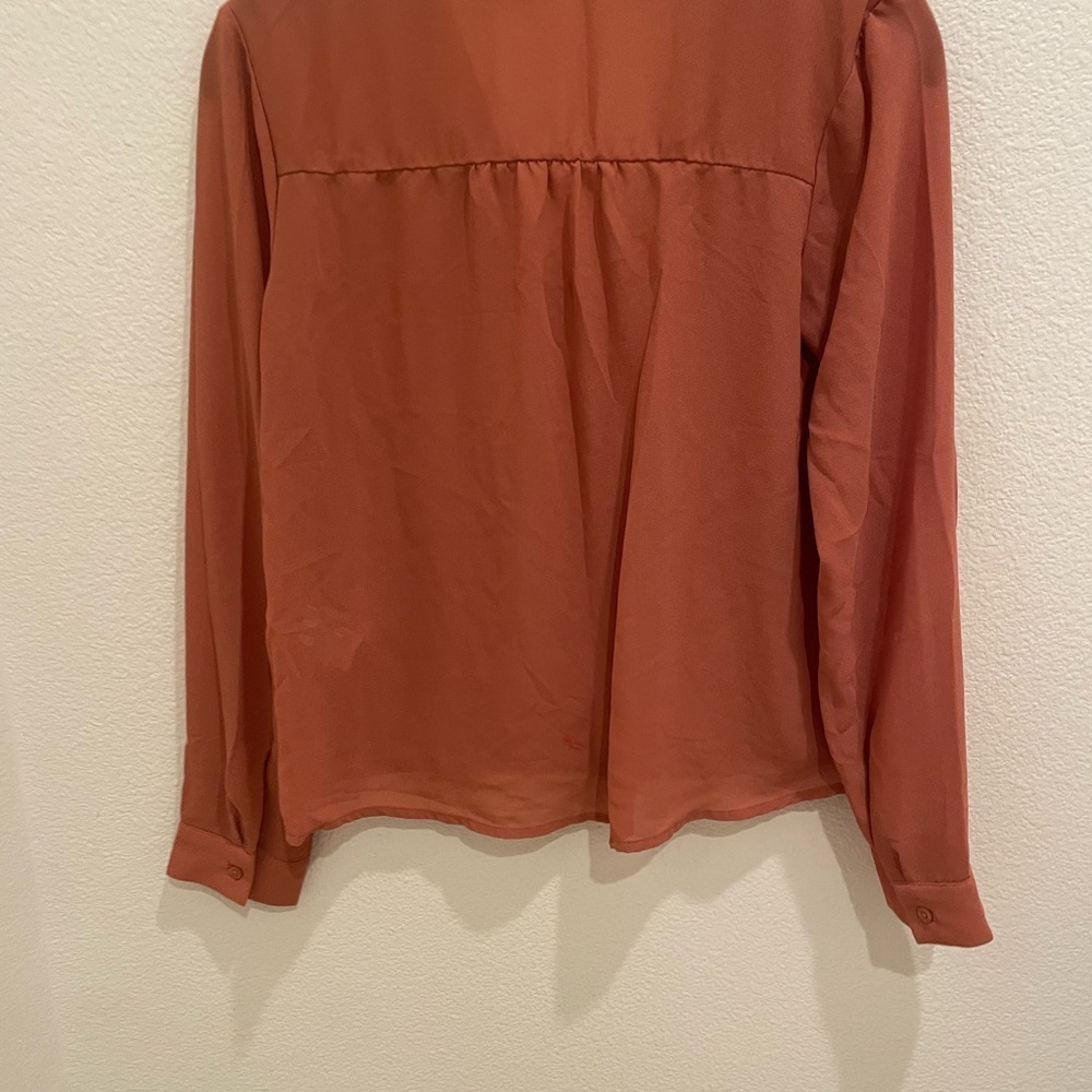 Forever 21 Rust Orange Wrap Blouse | Women’s Small​​​ - Picture 7 of 8